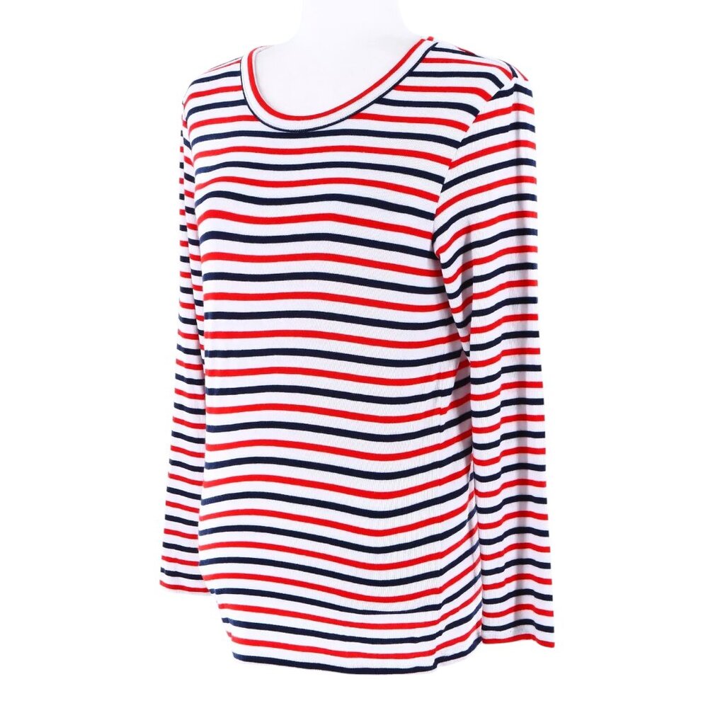 PIECES Pcisabella LS Tee Striped Women’s Long Sleeve Jersey Shirt Top - NWT